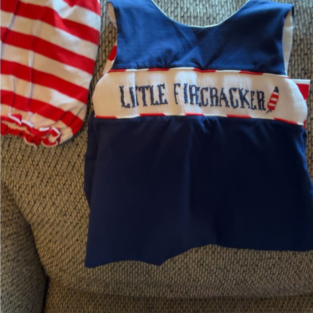 Little Firecracker Kids Matching Set - Blue and Red